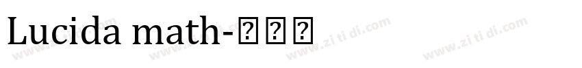 Lucida math字体转换